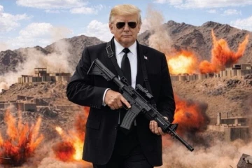 ரைபிள் துப்பாக்கியுடன் புகைப்படம் வெளியிட்ட டிரம்ப்: ஈரானுக்கு விடுத்த மிரட்டல்