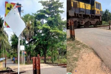 யாழ். புகையிரதக் கடவை அபாய நிலையில் குறித்து அச்சத்தில் மக்கள்