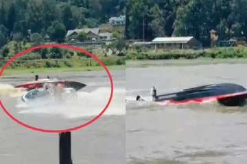 கிரகரி வாவியில் சுற்றுலாப் பயணிகளுடன் விபத்துக்குள்ளான படகு ; இருவர் கைது