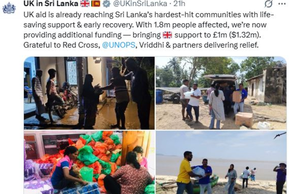 இலங்கைக்கான மனிதாபிமான உதவித் தொகையை அதிகரித்தது பிரித்தானியா | Uk Increases Humanitarian Aid To 1Mn For Sri Lanka இலங்கைக்கான மனிதாபிமான உதவித் தொகையை அதிகரித்தது பிரித்தானியா | Uk Increases Humanitarian Aid To 1Mn For Sri Lanka