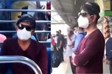 முகத்தை மறைத்து லோக்கல் ரயிலில் சென்ற ரஜினி பட வில்லன்! வைரல் வீடியோ