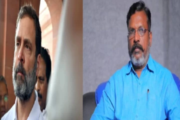 ராகுல்காந்தி பதவி பறிப்பு : நாடாளுமன்றத்தில் ஒத்திவைப்பு தீர்மானம் - திருமாவளவன் நோட்டீஸ்