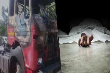 கோர விபத்தில் பலியான இரு இளைஞர்கள் ; லொறிக்கு தீ வைத்த பொதுமக்கள்