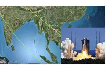 சீனாவால் 700 கோடி மக்களுக்கு பேராபத்து... - சீன ராக்கெட்டின் பாகங்கள் இன்று பூமியில் விழ வாய்ப்பு.. - விஞ்ஞானிகள் அதிர்ச்சி தகவல்