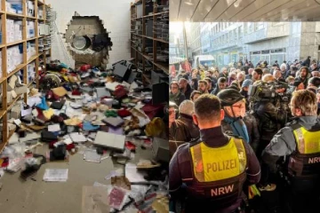 சுவரில் துளையிட்டு 30 மில்லியன் யூரோ கொள்ளை - ஜேர்மனியில் வங்கி முன் குவிந்த வாடிக்கையாளர்கள்