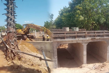 கிளிநொச்சியில் உடைந்து விழுந்த பாலத்தின் கட்டுமானப்பணிகள் மீள ஆரம்பம்