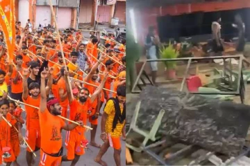 உணவில் வெங்காயம் கலந்திருந்ததால் ஹொட்டலை அடித்து நொறுக்கிய பக்தர்கள்.., வைரலாகும் வீடியோ