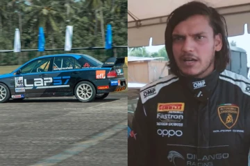 மோட்டார் பந்தயத்தில் கலந்து கொண்டுள்ள ரோஹித ராஜபக்ச!