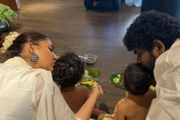 உயிர் உலக்'குடன் முதல் ஓணம் கொண்டாடிய நயன் விக்கி தம்பதிகள்