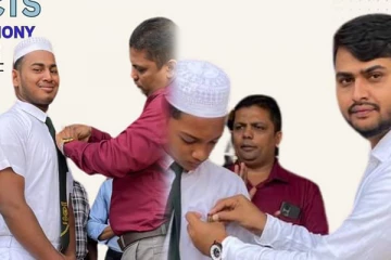 கல்முனை பாடசாலையொன்றில் மாணவத் தலைவர்களுக்கான சின்னஞ்சூட்டும் நிகழ்வு