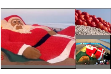 ஒடிசாவில் 1500 கிலோ தக்காளியை கொண்டு 27 அடி உயர மணல் சாண்டா... - கலைஞரின் வைரலாகும் வீடியோ