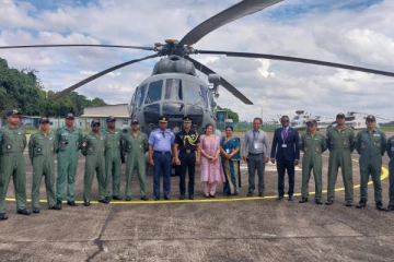 14 இந்திய வீரர்களுடன் இலங்கைக்கு வந்த உலங்குவானூர்தி!