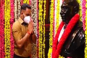 காமராஜர் சிலைக்கு மாலை அணிவித்து மரியாதை செலுத்திய தலைவர்கள்!