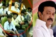 மு.க.ஸ்டாலின் பங்கேற்ற நிகழ்ச்சியில் விஜயின் புகைப்படத்தை உயர்த்தி காட்டிய மாணவர்கள்