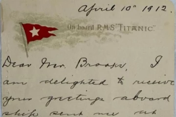 டைட்டானிக் பயணியின் கடிதம் பல இலட்சம் டொலருக்கு விற்பனை