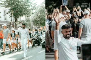 ප්‍රංශයේ පාන් හදන ශ්‍රි ලංකාවේ තර්ශන්ට ඔලිම්පික් ගිණි සිළුව රැගෙන යෑමට වරම් (PHOTOS)