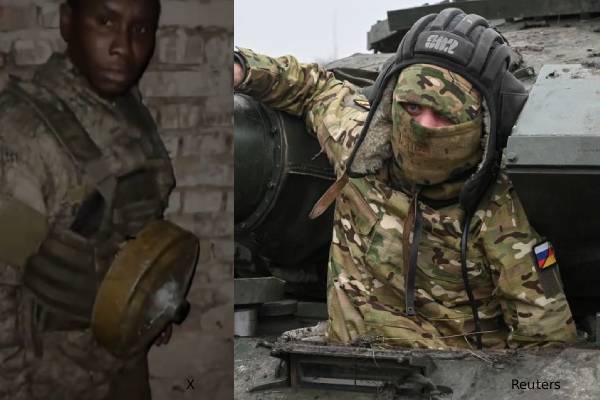 russian troop force african as human bomb