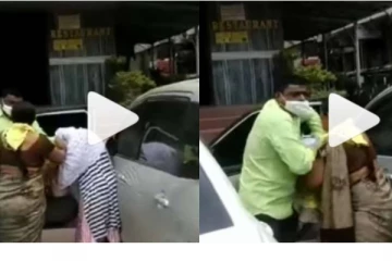வேறொரு பெண்ணுடன் ஹோட்டலுக்கு சென்ற கணவன்! வாசலிலே பிடித்து அடித்து நொறுக்கிய மனைவி: கேமராவில் பதிவான காட்சி