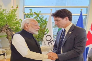 G7 உச்சி மாநாட்டில் சந்தித்துக்கொண்ட கனேடிய மற்றும் இந்திய பிரதமர்கள்: வெளியான புகைப்படம்