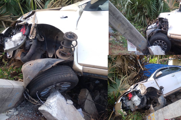 வட மாகாண முன்னாள் சுகாதார அமைச்சரின் வாகனம் மின் கம்பத்துடன் மோதி விபத்து! - ஐபிசி தமிழ்