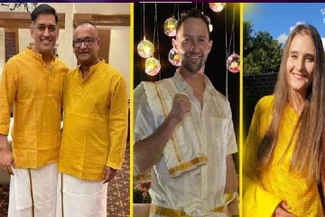 சென்னை அணி வீரருக்கு திருமணம் - வேஷ்டி சட்டையில் களமிறங்கிய தல தோனி