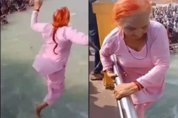 70 வயதில் டைவ் அடிக்கும் பாட்டி... இணையத்தில் வைரலான வீடியோவைக்கண்டு ஆடிப்போன பார்வையாளர்கள்