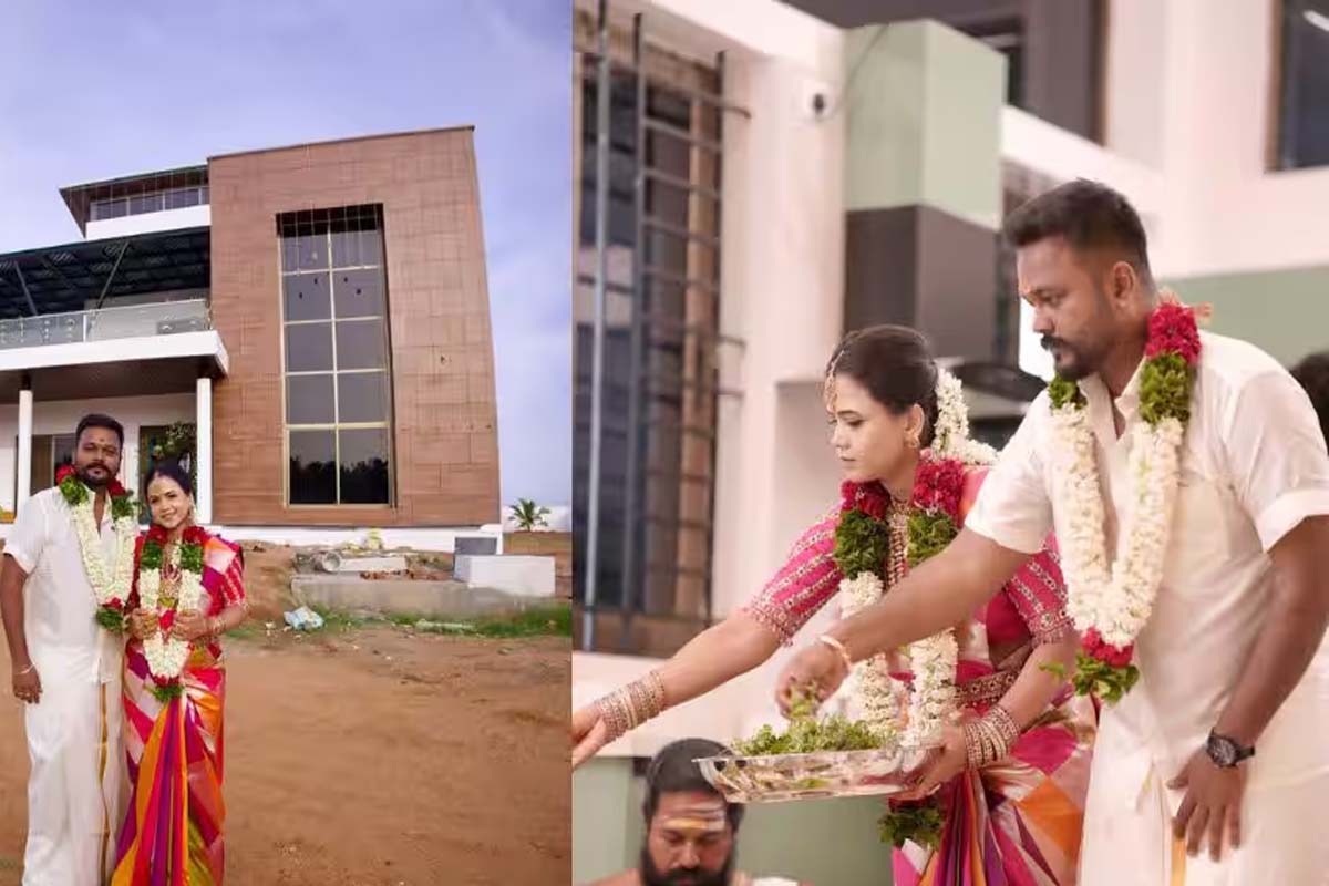 மணிமேகலையின் புதிய வீடு... இணையத்தை ஆக்கிரமிக்கும் புகைப்படம் | Anchor Manimegalai Hussaian New House Ceremony