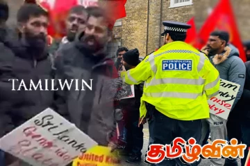 பிரித்தானியாவில் போராட்டத்தில் குதித்த தமிழ் இளைஞர்கள்