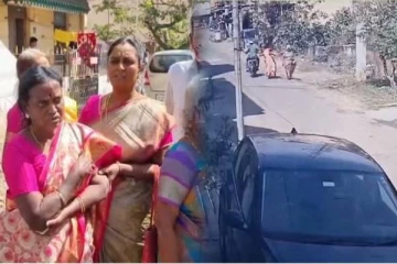 நேரம் வரட்டும் என நோட்டம்... பெண்ணை சாலையில் தள்ளி கழுத்தில் இருந்த தங்க சங்கிலியை பறித்துச் சென்ற கொள்ளையன்