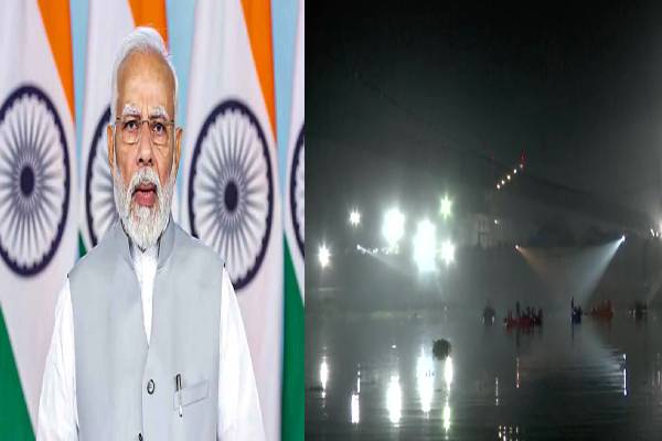 குஜராத் தொங்கு பாலம் விபத்து : பலியானவர்களுக்கு பிரதமர் மோடி அஞ்சலி | Morbi Cable Bridge Pm Modi Tribute