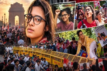 டெல்லியில் வெடித்த போராட்டம்! கவனத்தை ஈர்த்துள்ள 29 வயது பெண்