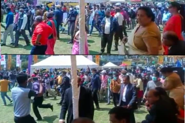 අගමැති ආර්යාවටත් දැඩි විරෝධයක්..ශිරන්ති එන උත්සවයකට විරෝධතාකරුවන් කඩා පනී...(PHOTOS)