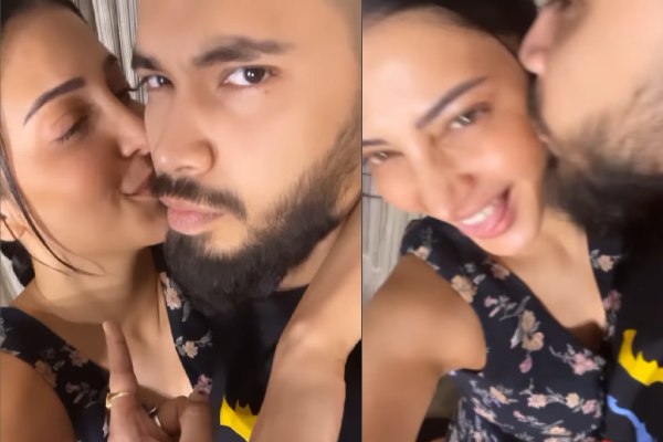 ஸ்ருதி ஹாசன் காதலருக்கு மாறி மாறி முத்தம் - வேகமாக பரவும் வீடியோ | Shruti Haasan Kisses Boyfriend Santanu Video Viral