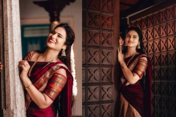 பாவாடை தாவணியில் கலக்கும் நடிகை ரம்யா பாண்டியன்.. கண்கவரும் போட்டோஸ்