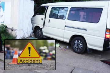 வீதியை விட்டு விலகி விபத்துக்குள்ளான வான்: 6 பேர் வைத்தியசாலையில்