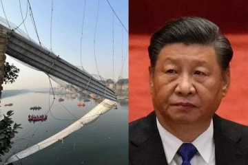 141 உயிர்களை பலி கொண்ட குஜராத் பால விபத்துக்கு இரங்கல் தெரிவித்த சீன ஜனாதிபதி