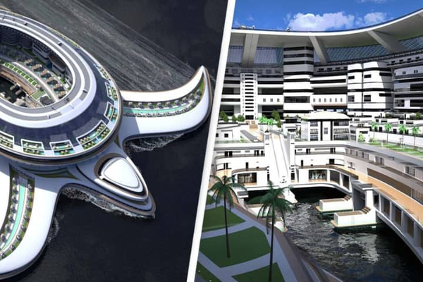 Turtle shaped Floating City 65 000 Crores Expenditure A Stunning 