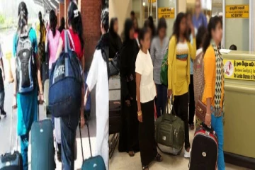 ஓமானில் இருந்து இலங்கைக்கு அனுப்பி வைக்கப்பட்ட பெண்கள்