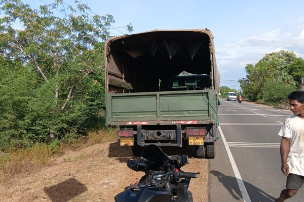 A35 வீதி பாலத்தை சேதப்படுத்திய வாகனம் | Vehicle That Damaged The A35 Road Bridge