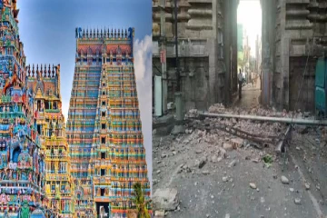 திடீரென இடிந்து விழுந்த ஸ்ரீரங்கம் கோவில் கோபுரம் - பெரும் அதிர்ச்சியில் மக்கள்!