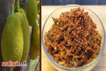 சூடான சாதத்தை சுவையா சாப்பிட - கிராமத்து பாணியில் சுட்ட பலாக்காய் சம்பல் செய்ங்க