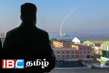 மிரட்டும் வடகொரியா : பாரிய போர்க்கப்பலில் இருந்து ஏவுகணை சோதனை