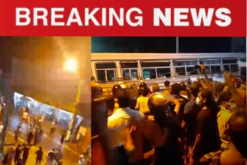 ජනපති නිවස වටලන්න ගිය පිරිස් කුපිතවී බස්රථයක් කුඩුපට්ටම් කරයි..අලුත්ම දර්ශන මෙන්න.(VIDEO)