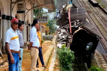 மண்சரிவினால் வட்டவளை ரயில் நிலையம் சேதம்