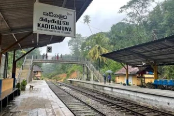 කඩිගමුව දුම්රිය ස්ථානය ආසන්නයේ පිහිටි පස් කන්දක් කඩා වැටෙයි