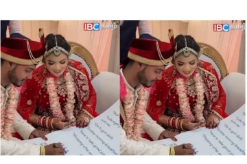 ஞாயிற்றுக்கிழமையில் கணவர்தான் சமைக்க வேண்டும் - கையெழுத்திட்டு திருமண செய்து கொண்ட தம்பதி