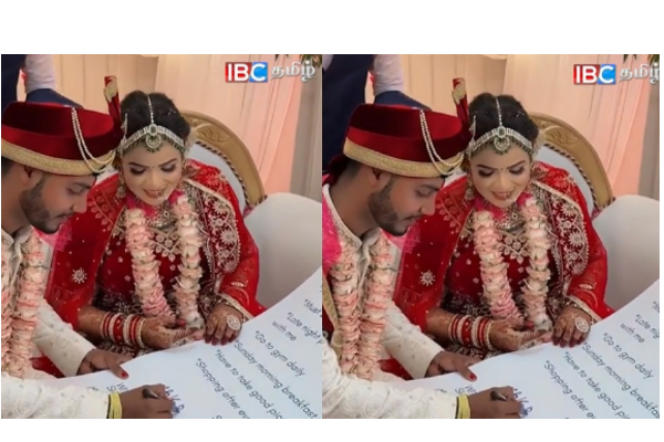 ஞாயிற்றுக்கிழமையில் கணவர்தான் சமைக்க வேண்டும் - கையெழுத்திட்டு திருமண செய்து கொண்ட தம்பதி - தமிழ்நாடு