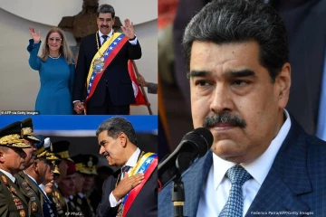 முகம் மெலிந்த நிலையில் மனைவியுடன் வெனிசுலா ஜனாதிபதி மதுரோ: நியூயார்க்கில் நடந்த விசாரணை