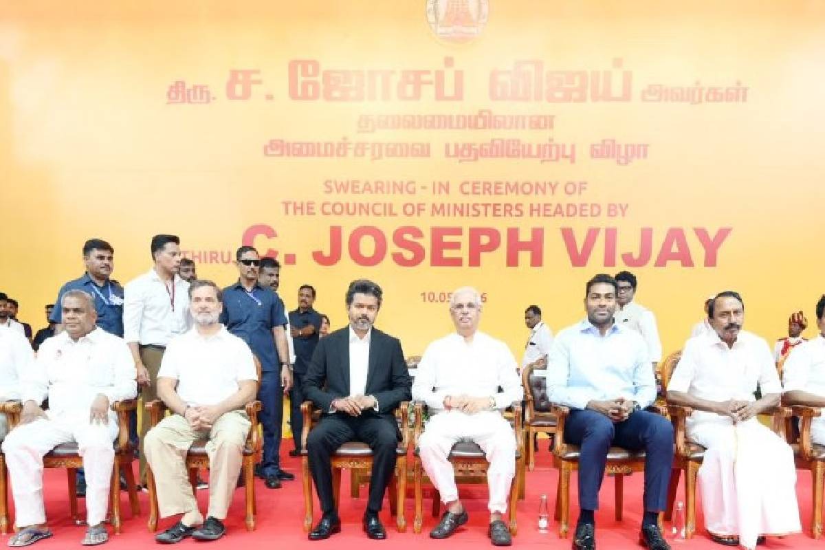 தமிழ்த்தாய் வாழ்த்து 3-வதாக ஒலிக்கப்பட்டது ஏன்? ; ஆதவ் அர்ஜுனா விளக்கம் | Tamil Mother S Day Greetings Third Song