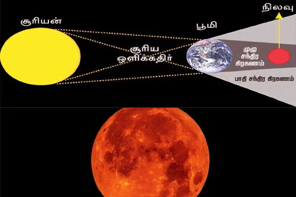 நிகழவுள்ள வானியல் அதிசயம் - இந்த வாரம் இரத்த நிற முழு சந்திர கிரகணம் | Rare Lunar Eclipse To Cover 96 Of Moon This Week நிகழவுள்ள வானியல் அதிசயம் - இந்த வாரம் இரத்த நிற முழு சந்திர கிரகணம் | Rare Lunar Eclipse To Cover 96 Of Moon This Week